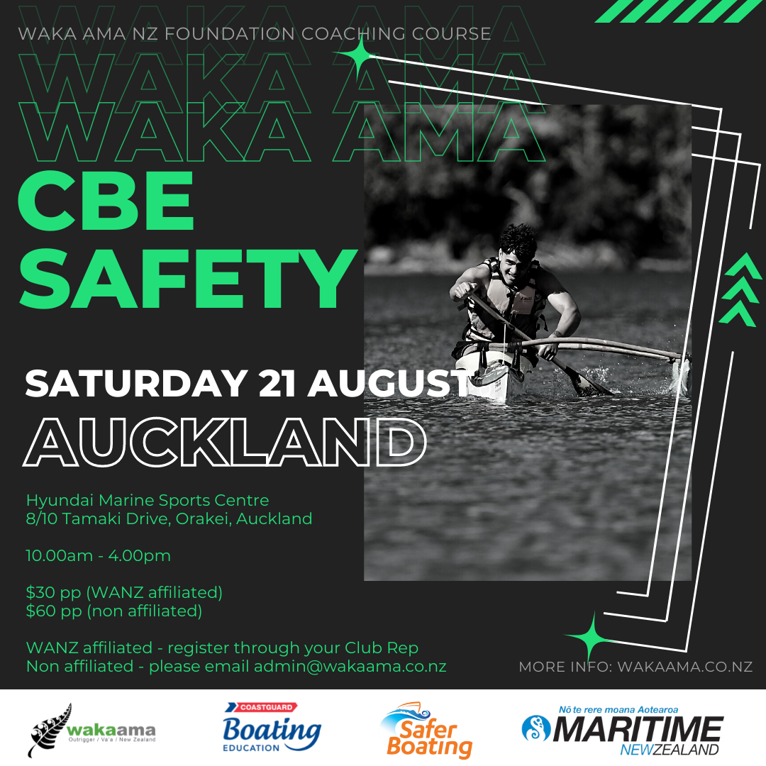 Enter now! Foundation Coaching - Waka Ama CBE Safety (Auckland)